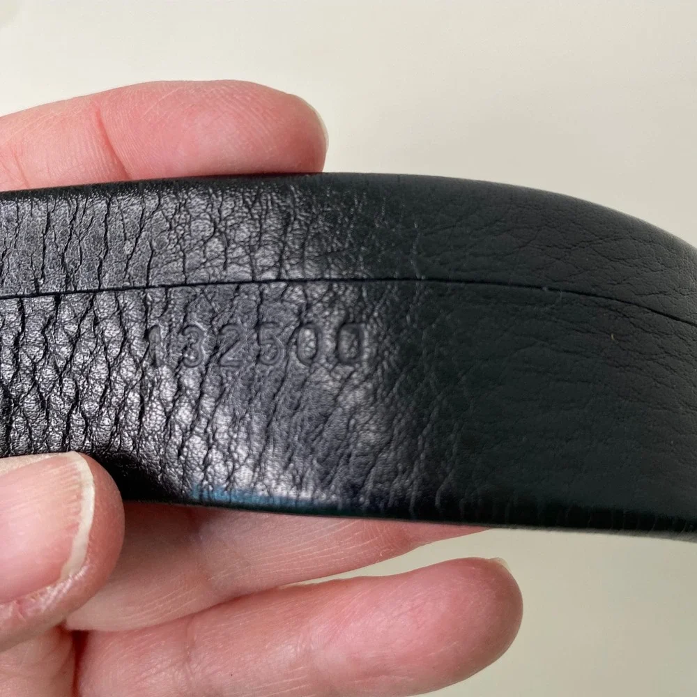 John W Nordstrom‎ Men's Classic Black Pebbled Leather Belt Silver Buckle Size 40